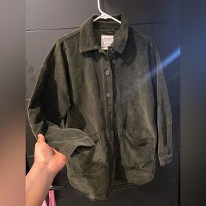Denim&Co Forest Green Corduroy Jacket